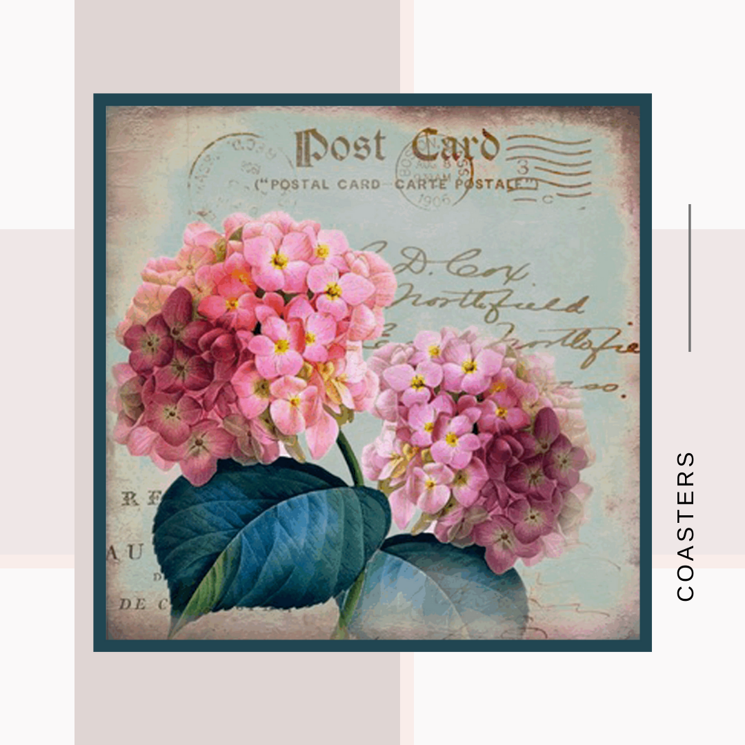 Vintage Floral Art Coasters