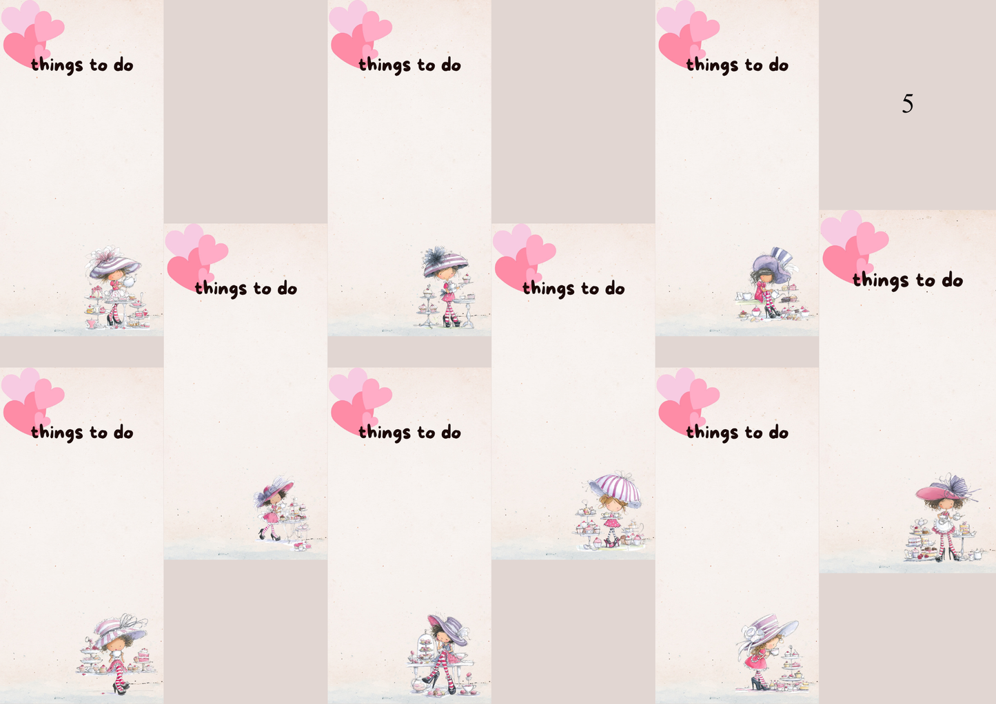 Illustrated Notepads Long (Set of 6)