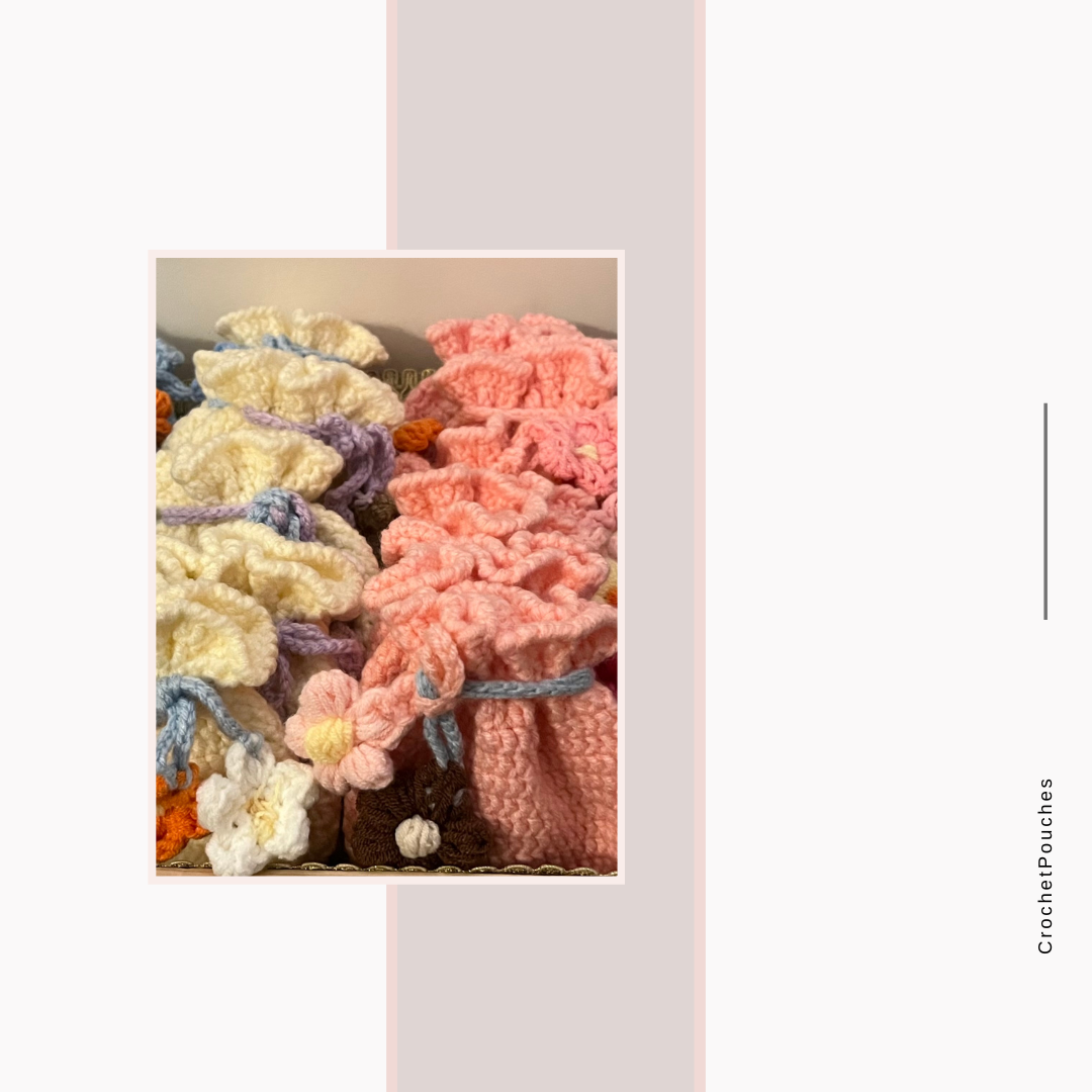 Handmade Crochet Bags (Set of 6)