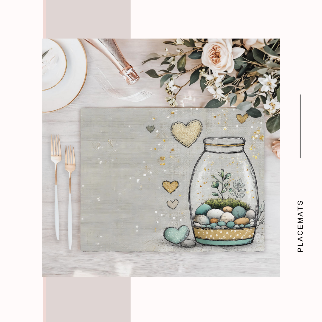 Wooden Placemats – (Set of 6) Green House