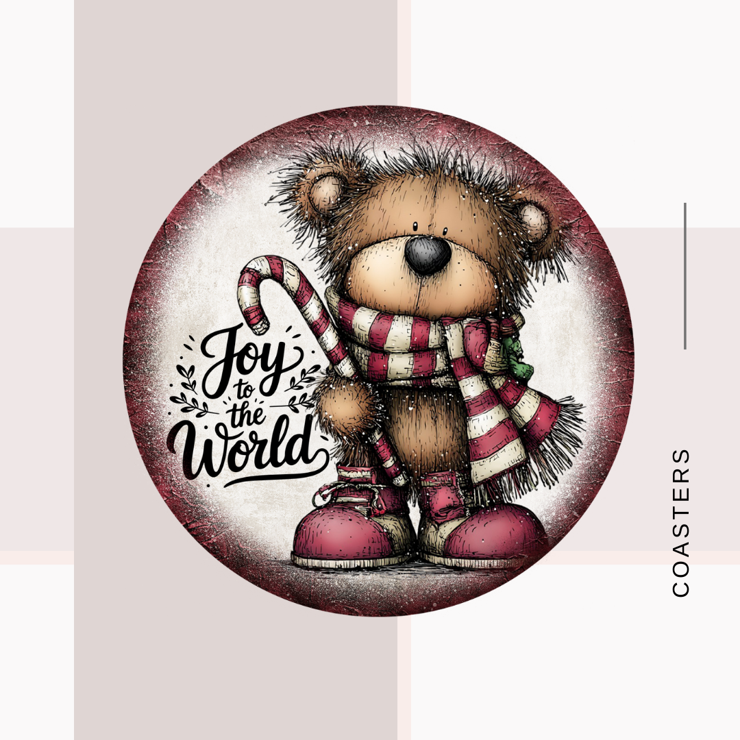 Teddy Bear Round Coasters