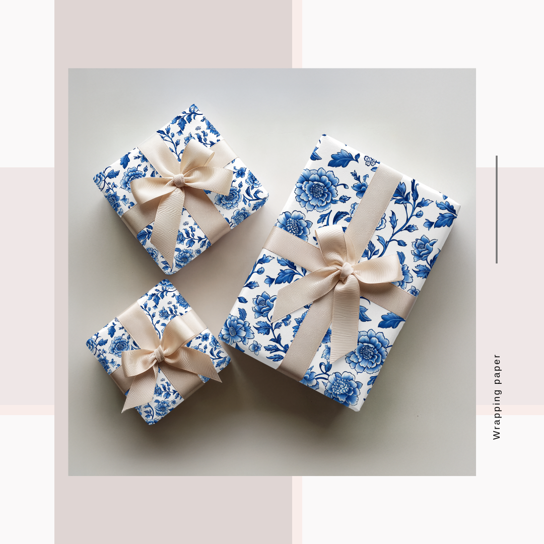 Wrapping Paper Toile/Tiles and Pottery Prints