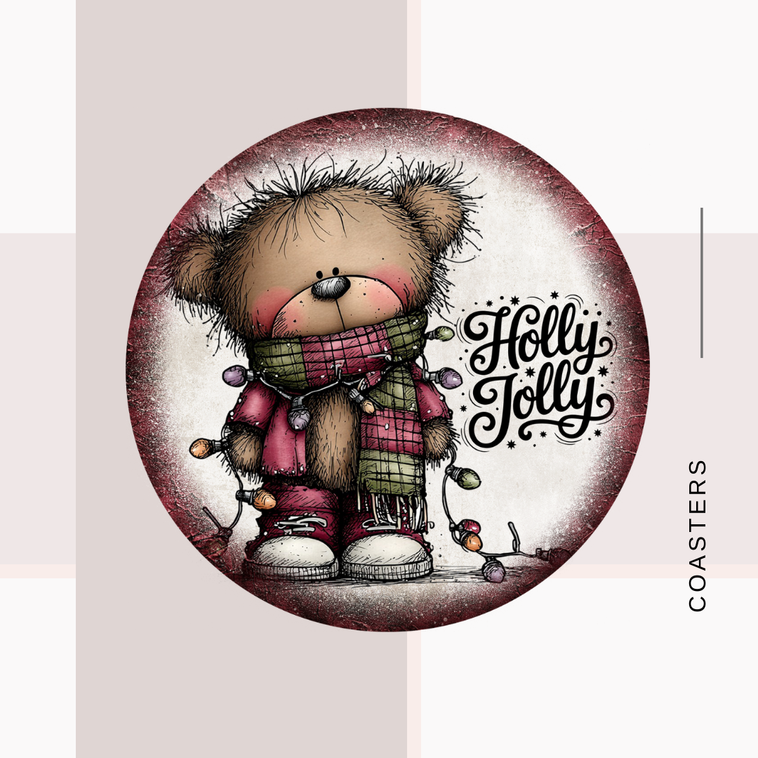 Teddy Bear Round Coasters