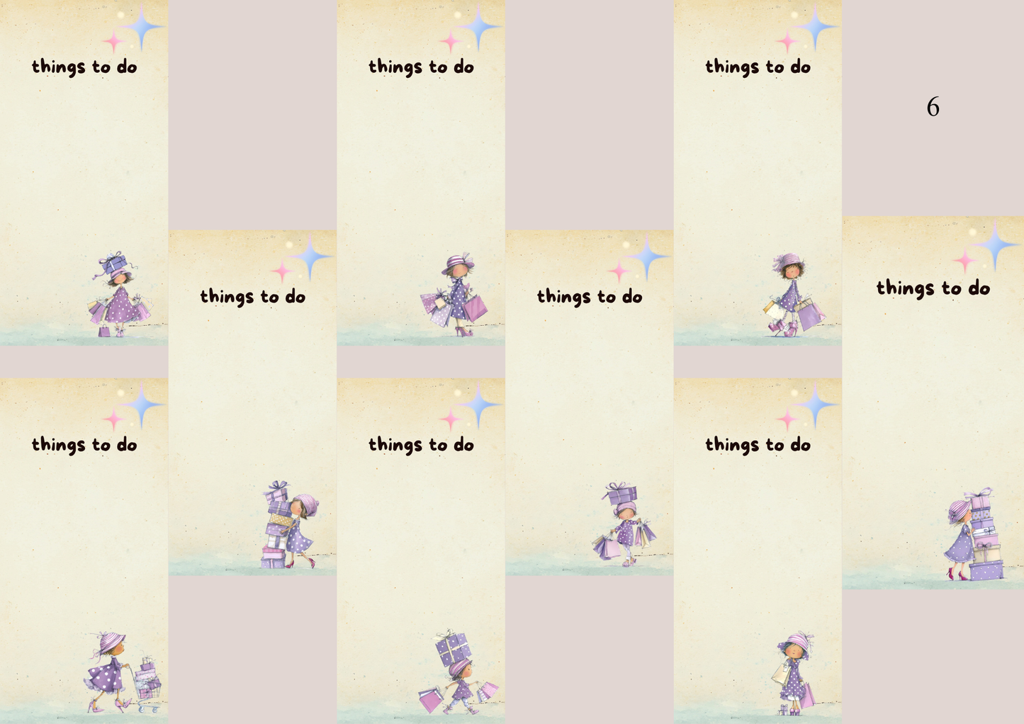 Illustrated Notepads Long (Set of 6)