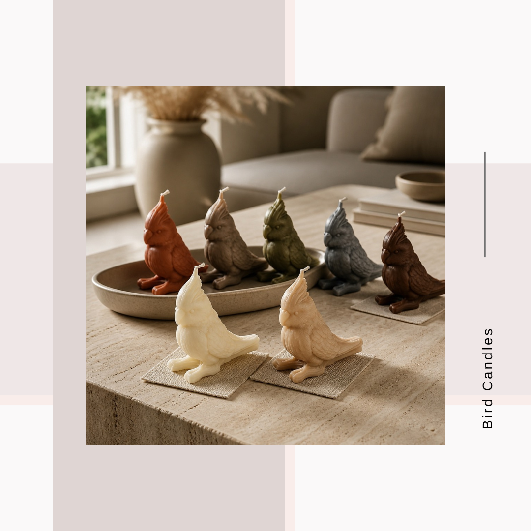 Perched Parrot Candle