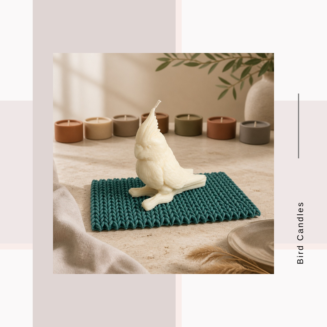 Perched Parrot Candle