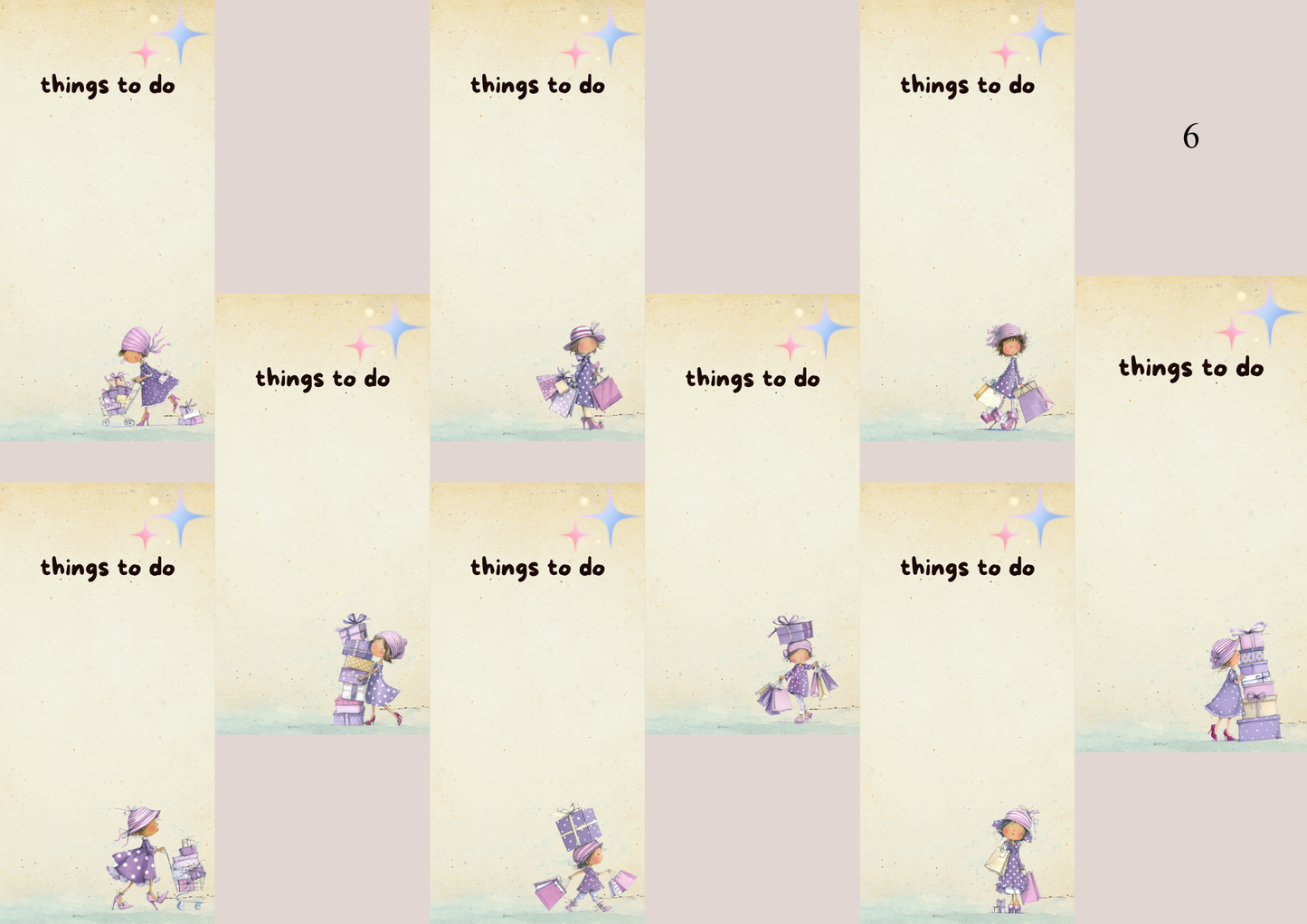 Illustrated Notepads Long (Set of 6)