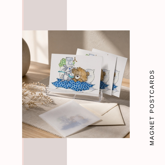 Magnet Postcards  Get Well Soon