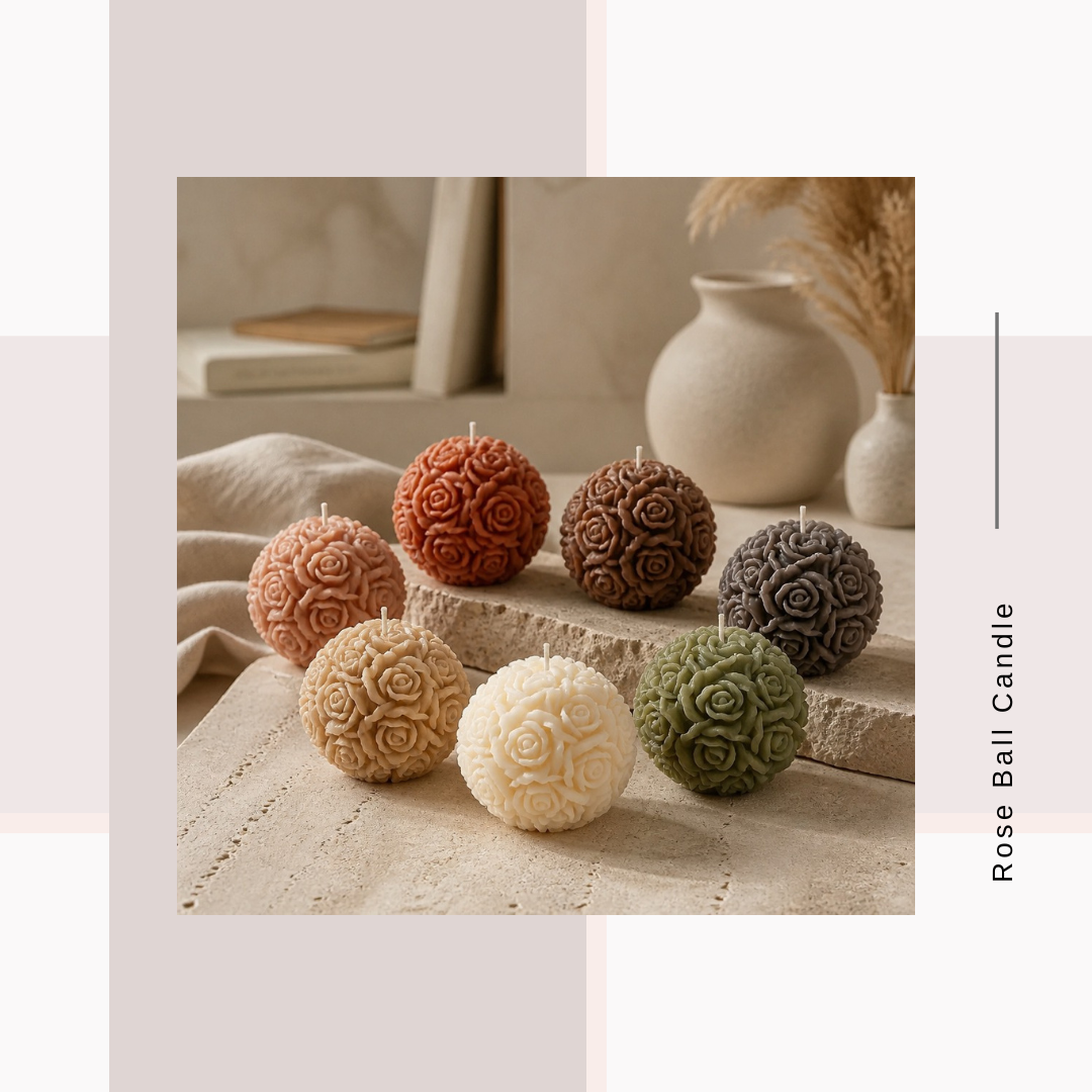 Rose Ball Candles