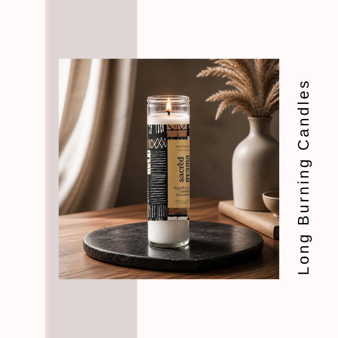 Long Burning Glass Candle