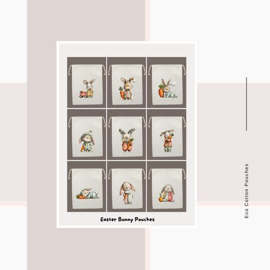 Cotton Cloth Easter/ Bunny Pouches