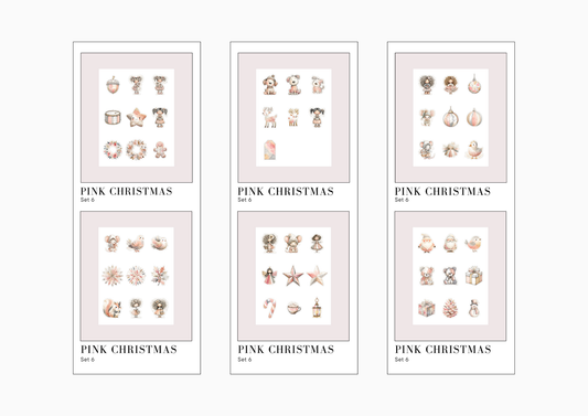 Sticker Sheets Pink Christmas