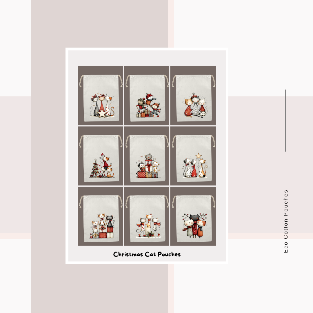 Cotton Cloth Cat Pouches