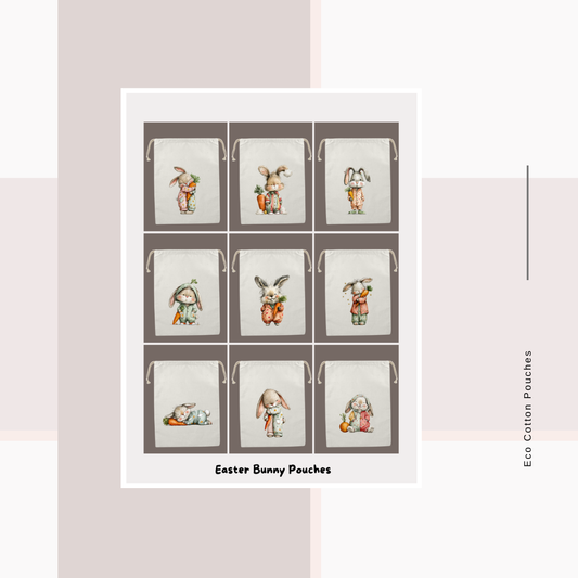 Cotton Cloth Easter/ Bunny Pouches
