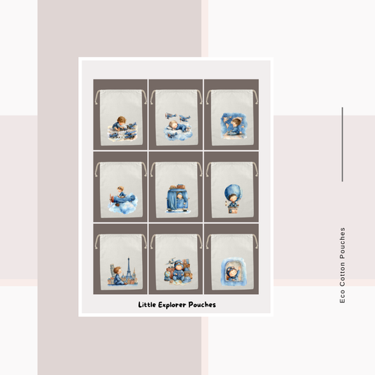 Cotton Cloth Little Explorer Pouches