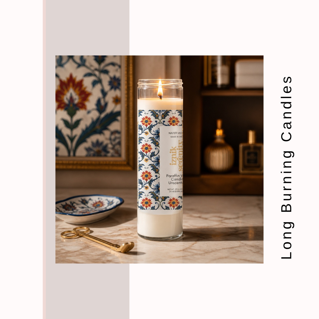 Long Burning Glass Candle