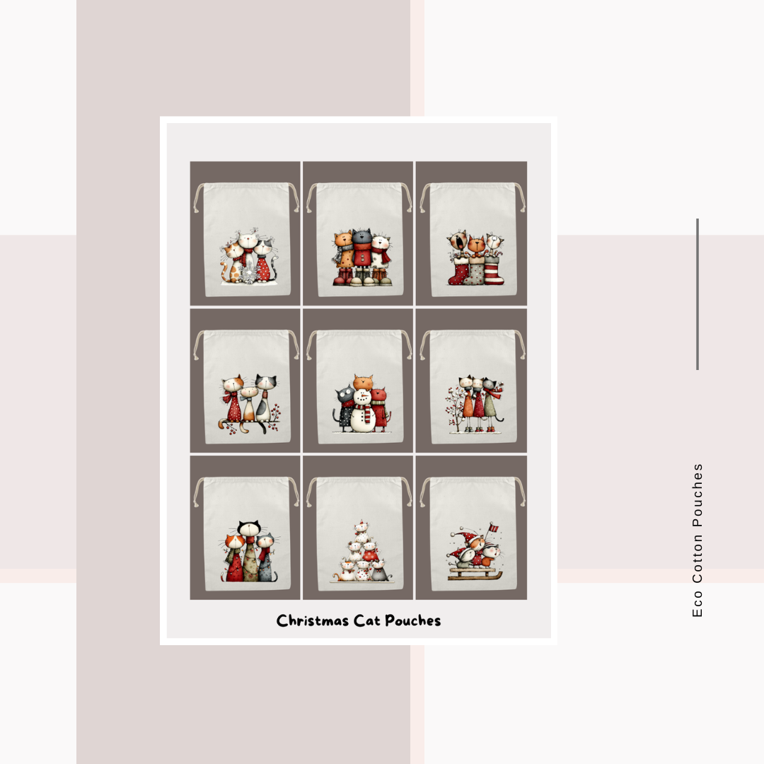 Cotton Cloth Cat Pouches