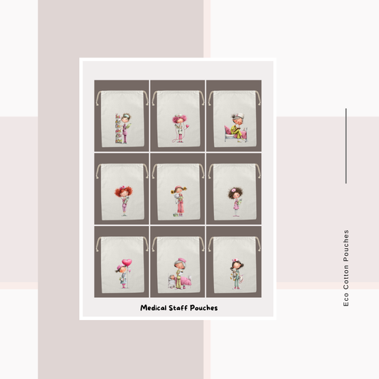 Cotton Cloth Medical Staff Pouches