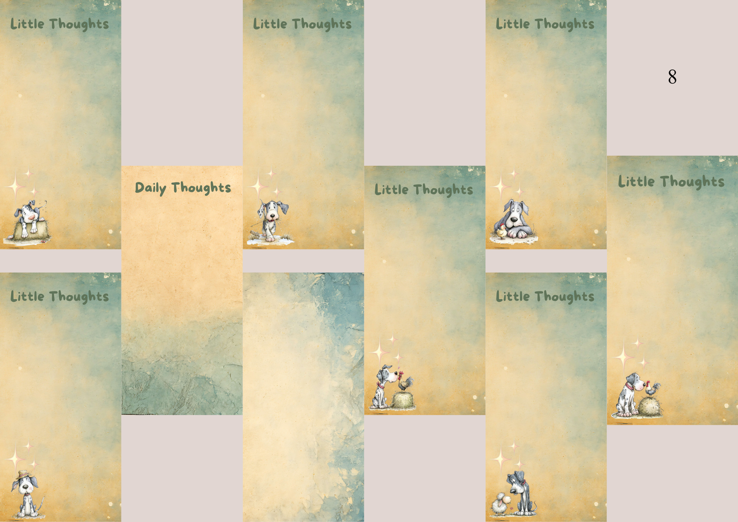 Illustrated Notepads Long (Set of 6)