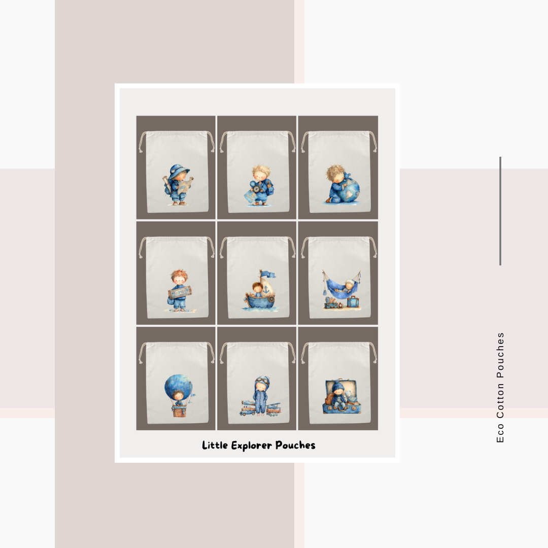 Cotton Cloth Little Explorer Pouches