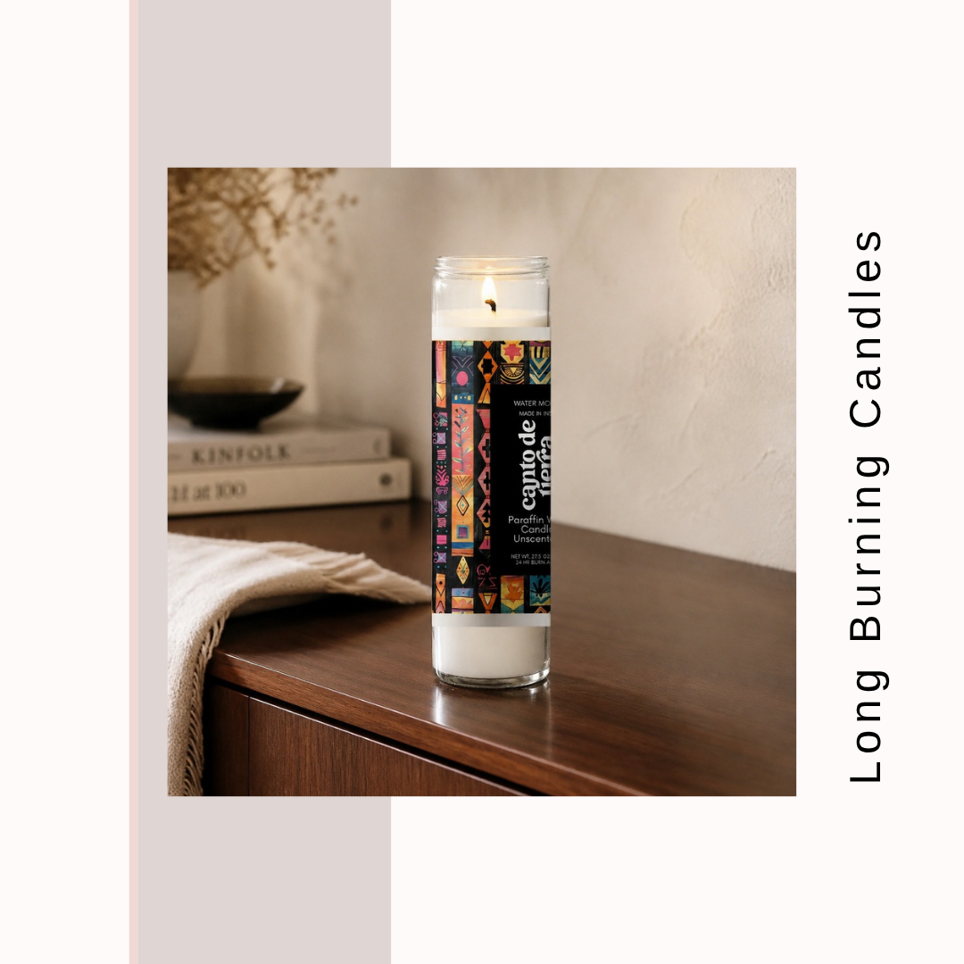 Long Burning Glass Candle