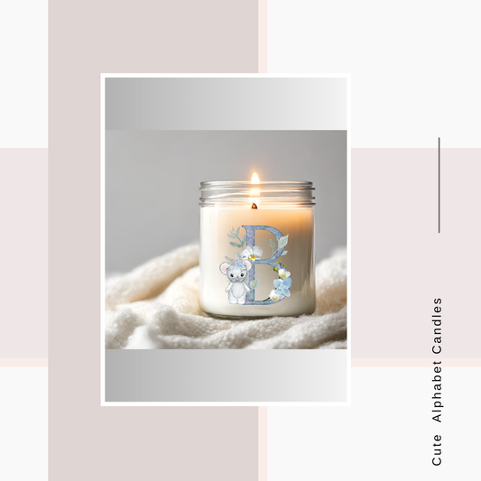 Cute Alphabet Glass Votive Candle Favours