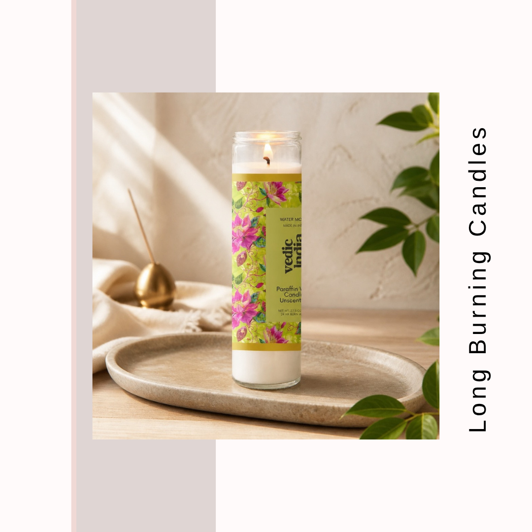 Long Burning Glass Candle
