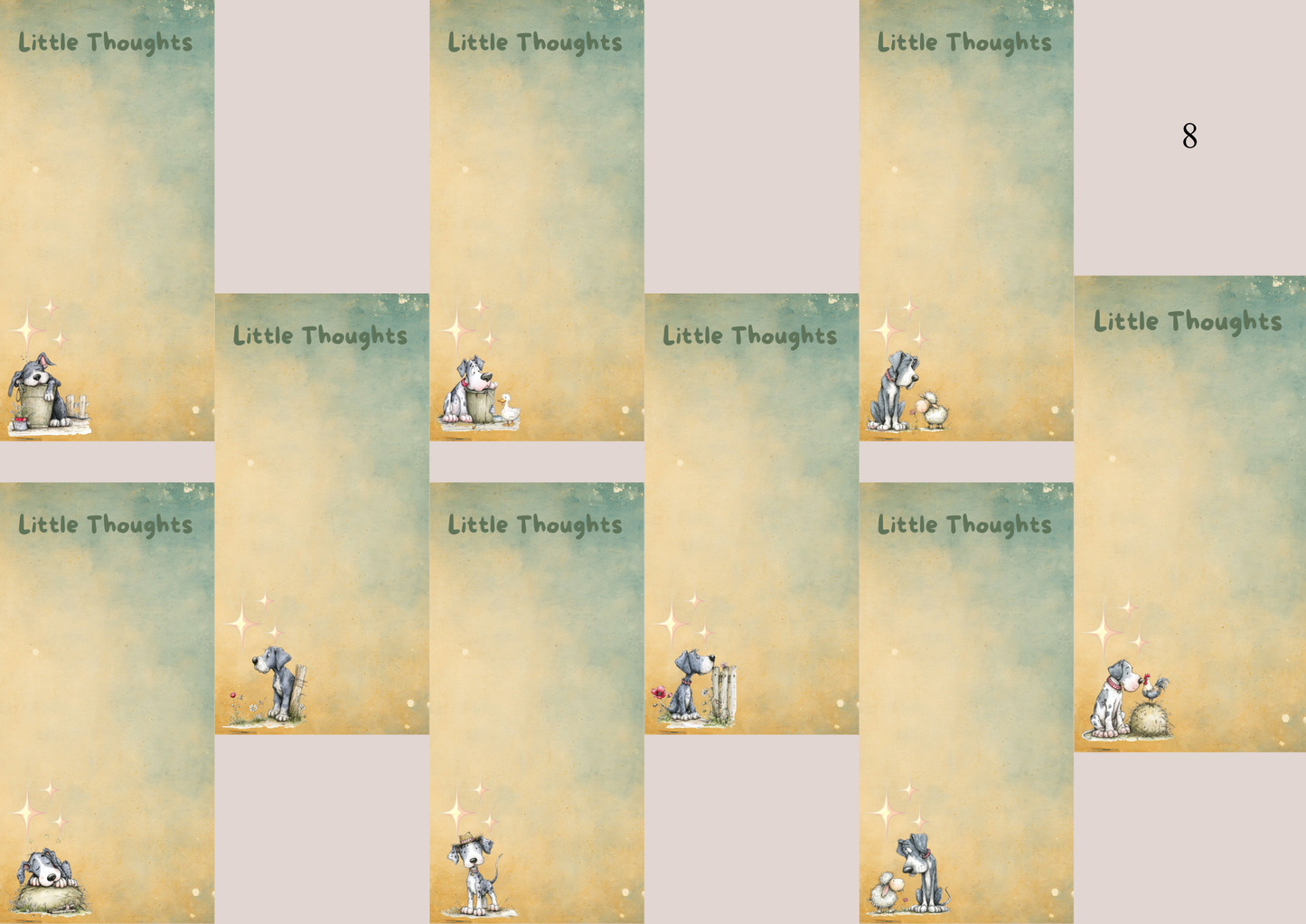 Illustrated Notepads Long (Set of 6)