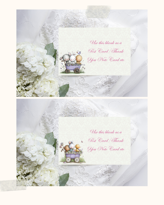 Illustrated Baby Shower Postcards