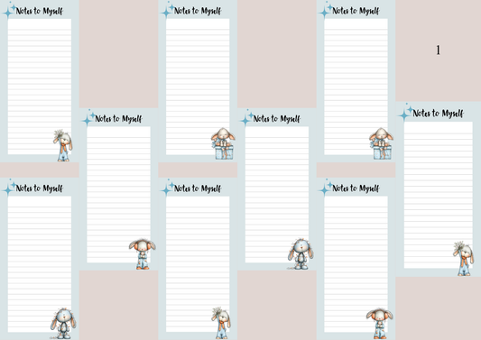 Illustrated Notepads Long (Set of 6)