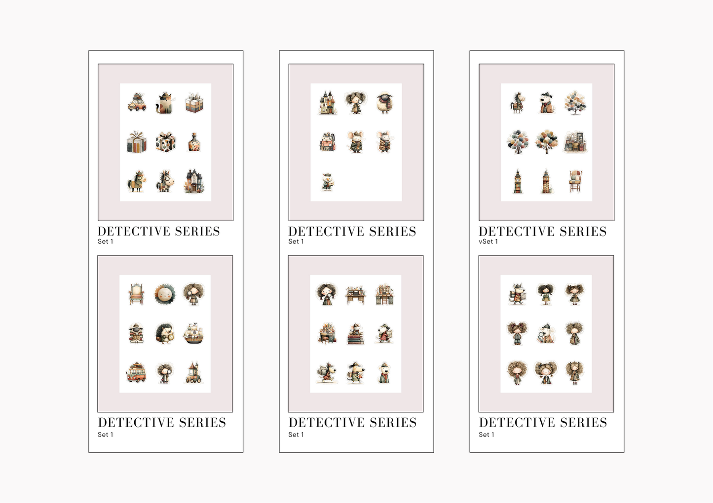 Sticker Sheets Detective Series