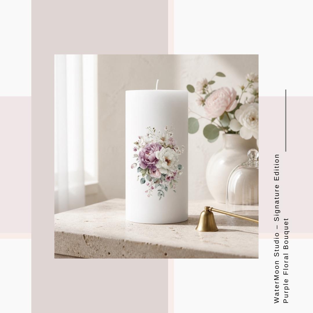 WaterMoon Studio – Signature Edition Purple Floral Bouquet