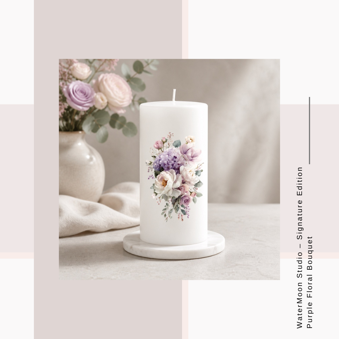 WaterMoon Studio – Signature Edition Purple Floral Bouquet