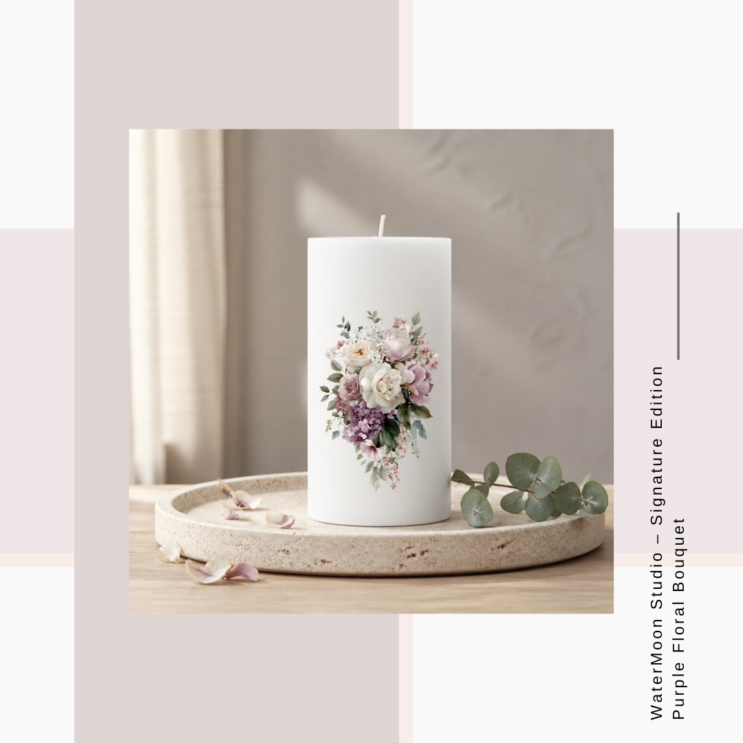 WaterMoon Studio – Signature Edition Purple Floral Bouquet