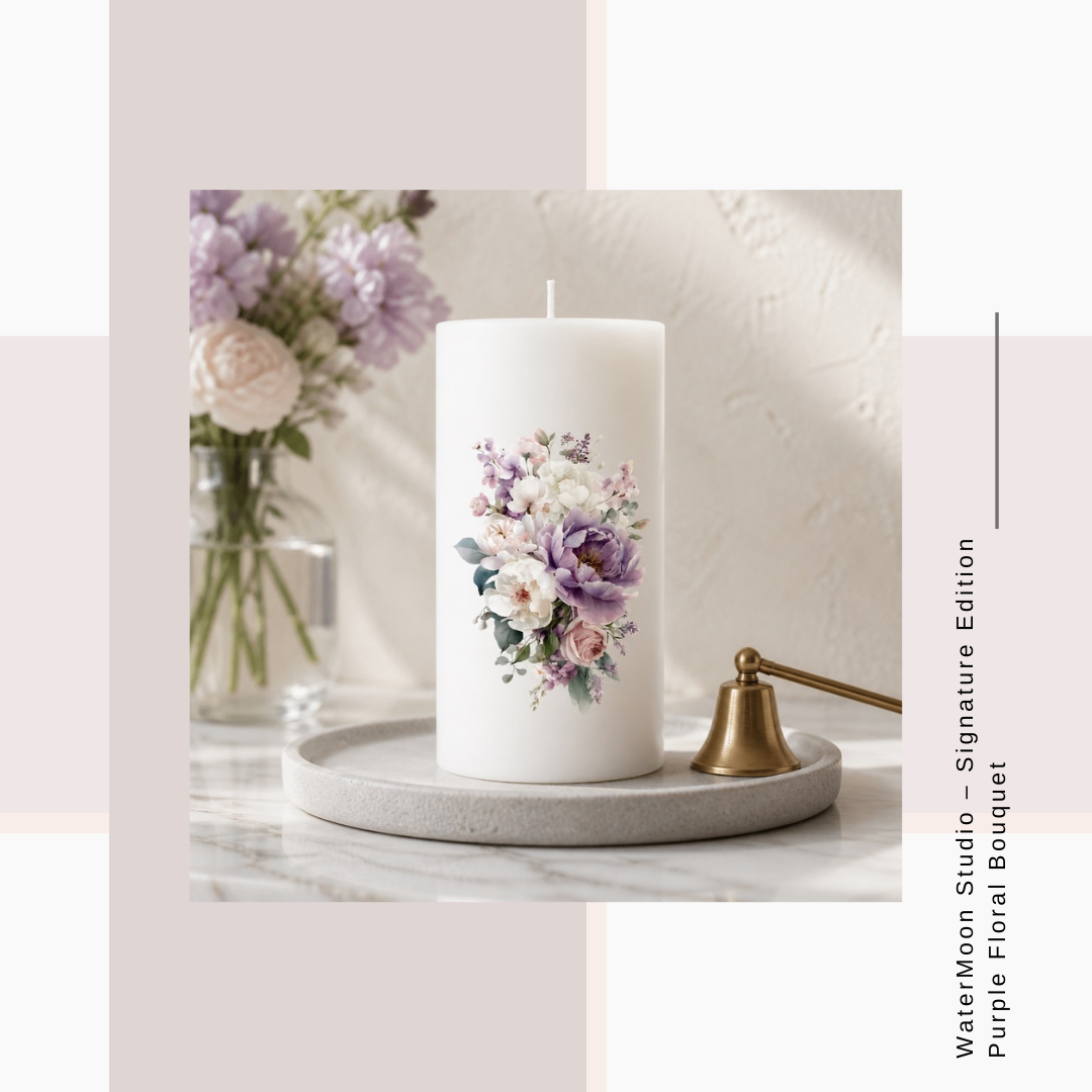 WaterMoon Studio – Signature Edition Purple Floral Bouquet