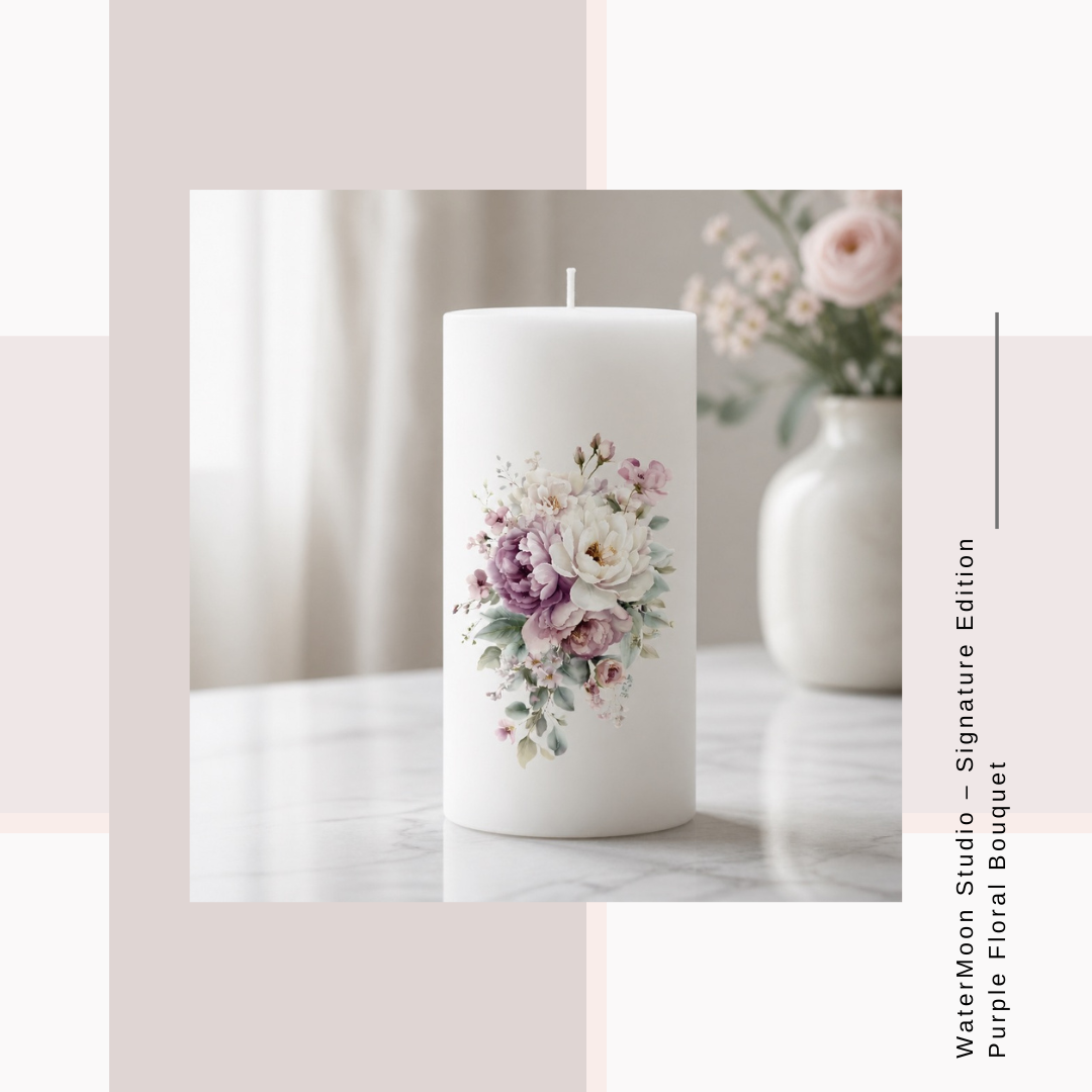 WaterMoon Studio – Signature Edition Purple Floral Bouquet