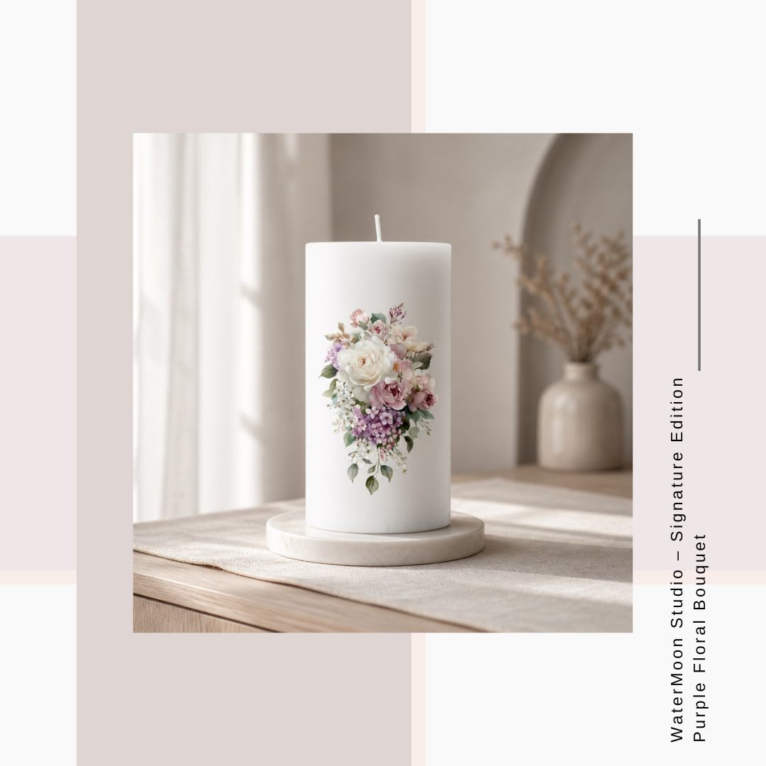 WaterMoon Studio – Signature Edition Purple Floral Bouquet