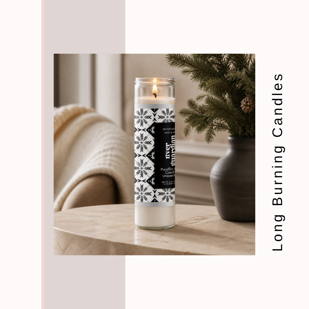 Long Burning Glass Candle