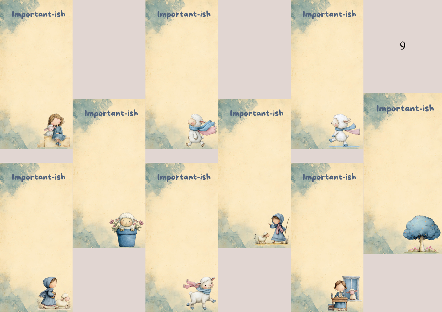 Illustrated Notepads Long (Set of 6)