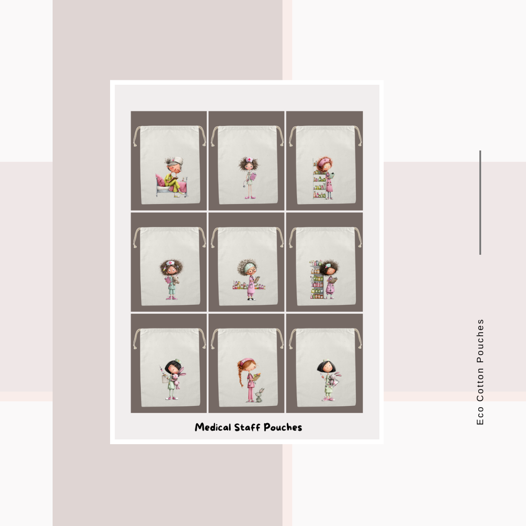 Cotton Cloth Medical Staff Pouches