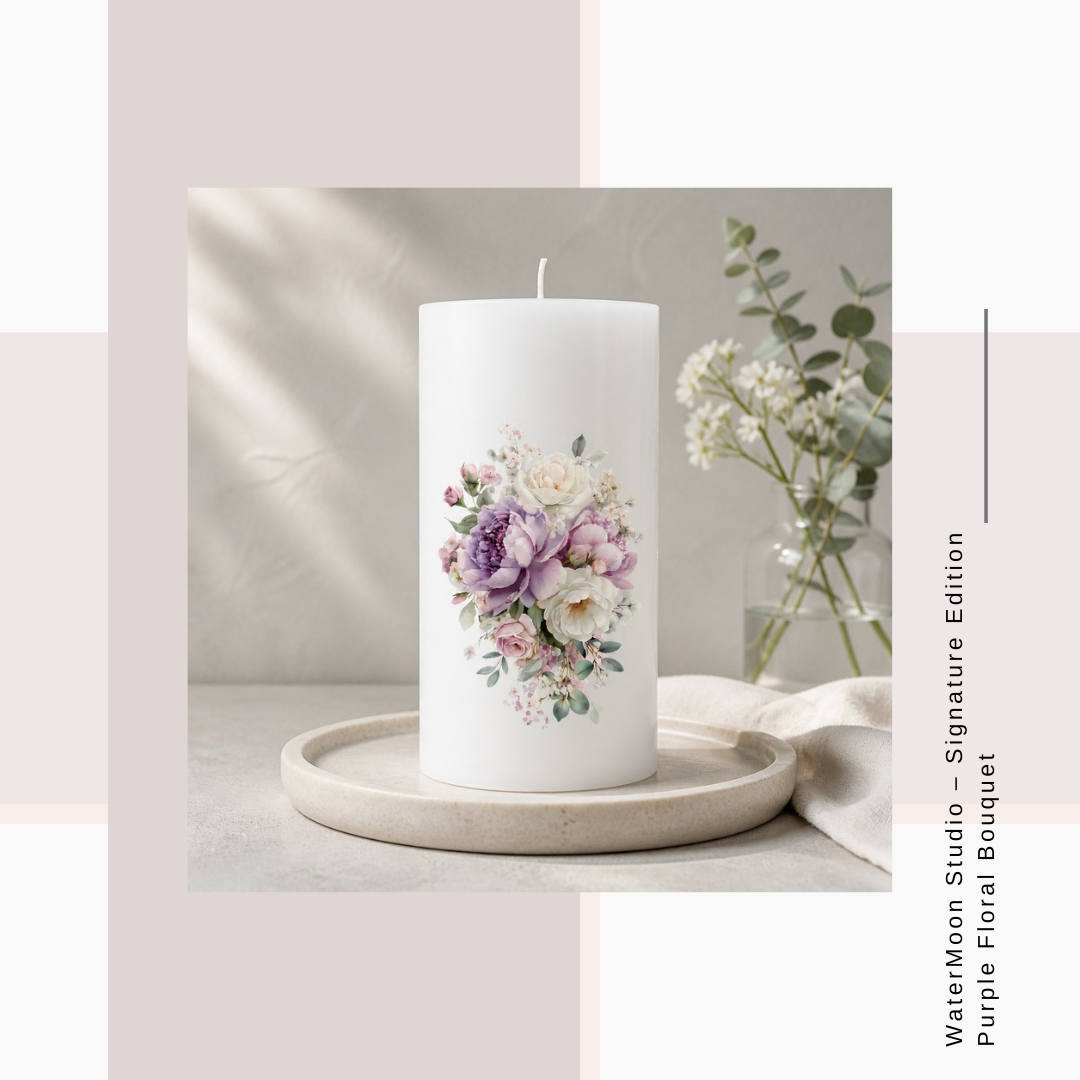 WaterMoon Studio – Signature Edition Purple Floral Bouquet