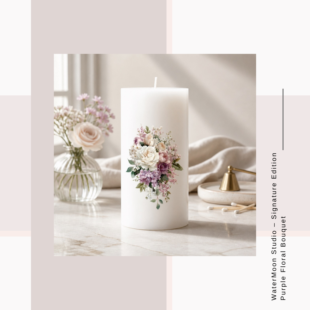 WaterMoon Studio – Signature Edition Purple Floral Bouquet
