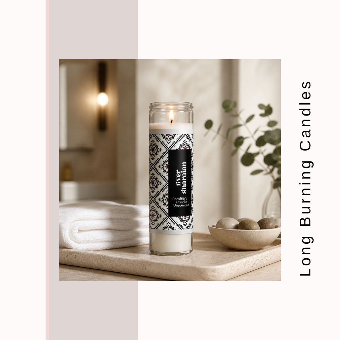 Long Burning Glass Candle
