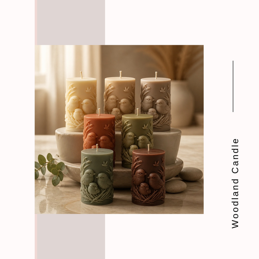 Woodland Whispers Birdies Candles