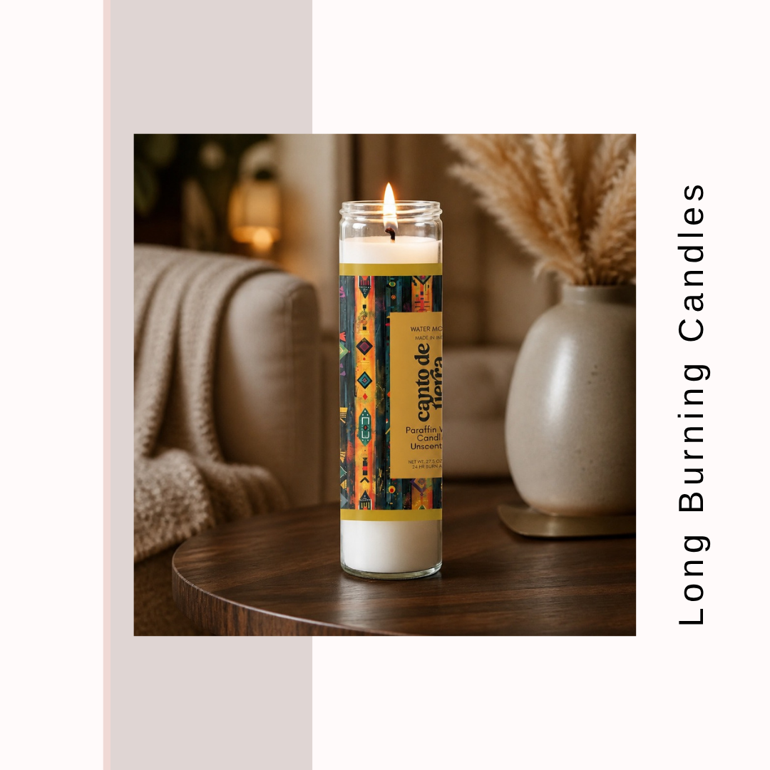 Long Burning Glass Candle