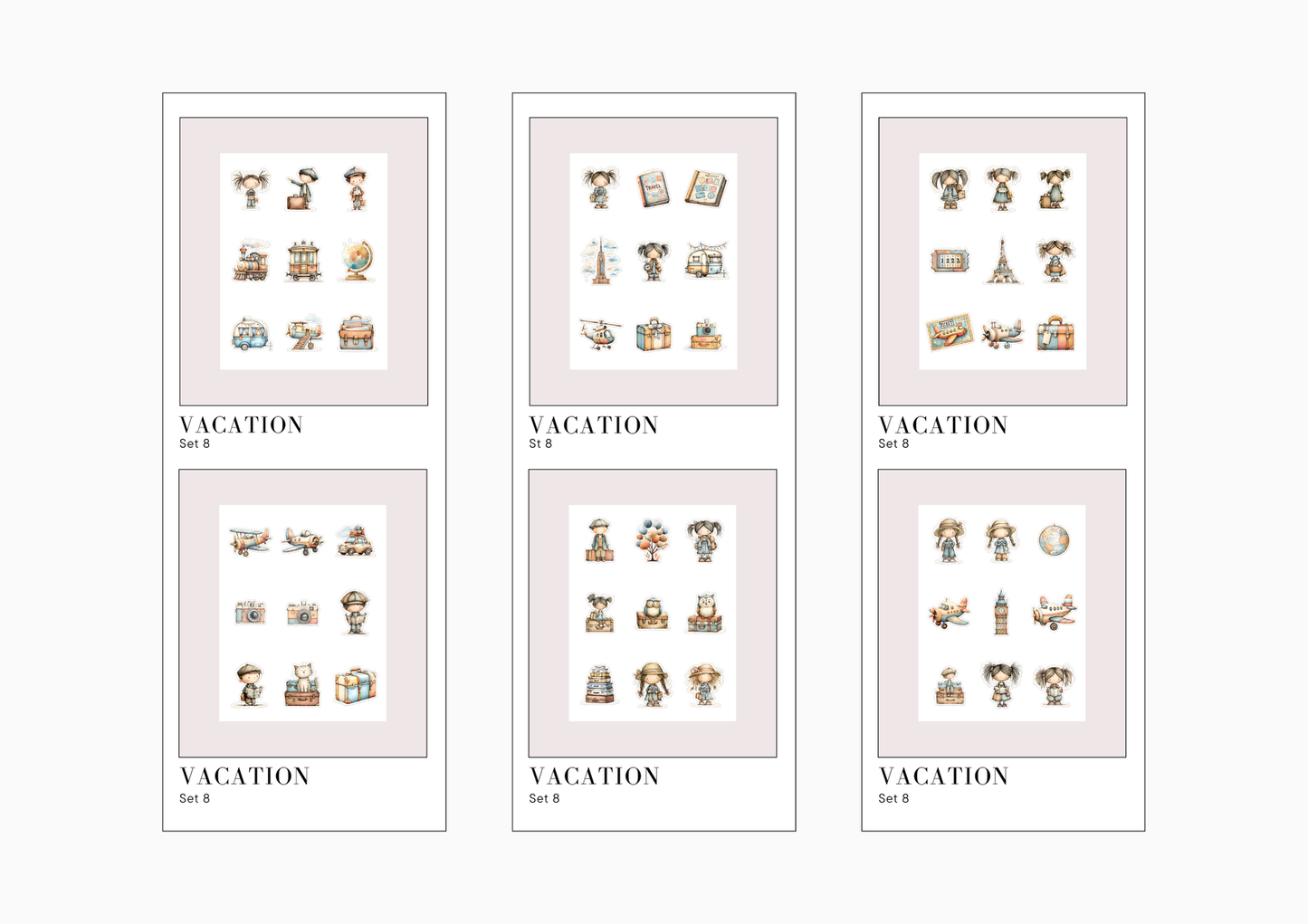 Sticker Sheets Vacation