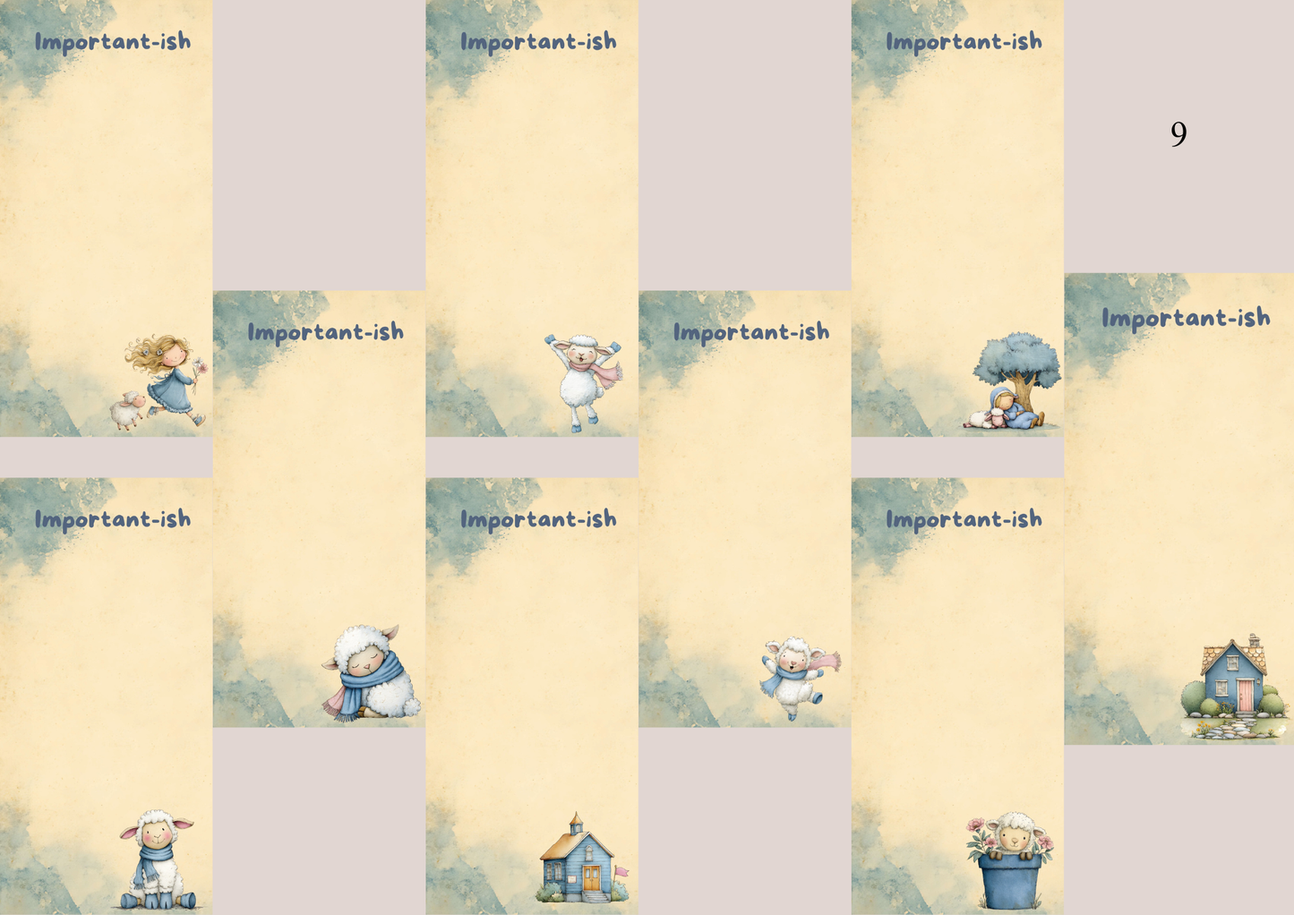 Illustrated Notepads Long (Set of 6)