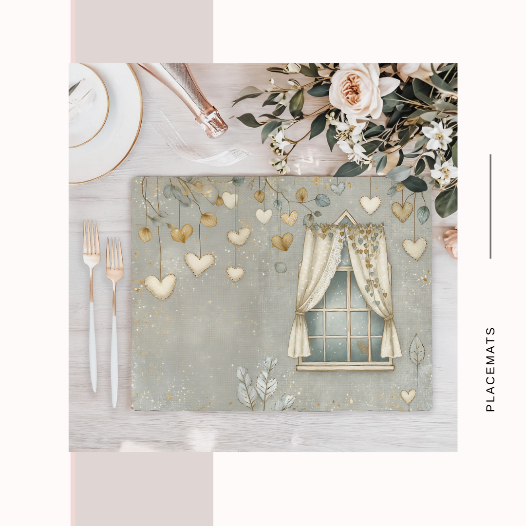 Wooden Placemats – (Set of 6) Green House