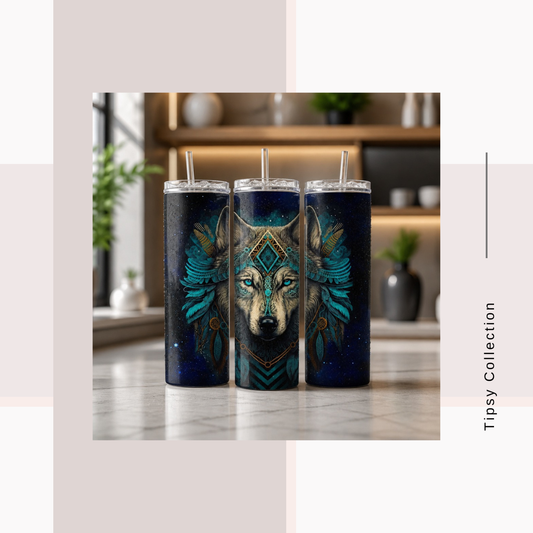 Skinny Tumbler Boho, AI and Steampunk