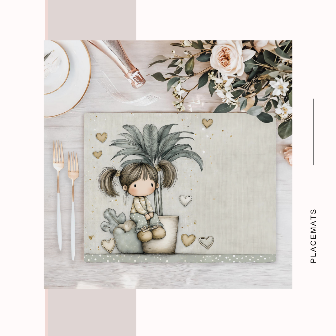 Wooden Placemats – (Set of 6) Green House
